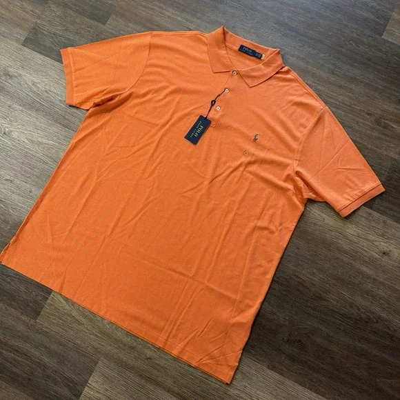 NWT Polo Ralph Lauren Orange Classics Polo Flesh Pony Men's Size‎ 3XLT Preppy